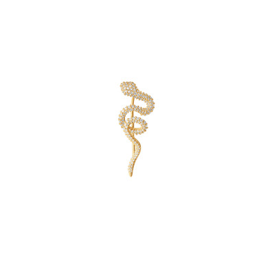         Gelbgold, Ohrringe, Ole Lynggaard Copenhagen Snakes Ohrring mit Diamant-Pavé