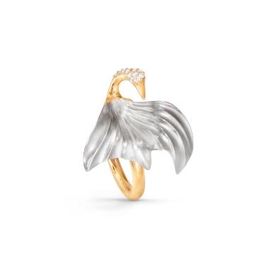 Ringe, Weißgold, Ole Lynggaard Copenhagen Cranes Ring Klein