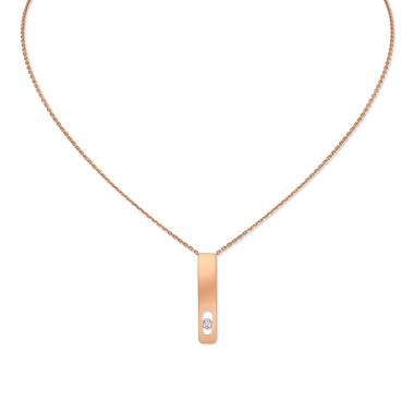 Halsschmuck, Roségold, Messika My First Diamond Halskette