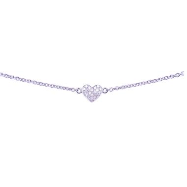 Armschmuck, Platin, Juwelier Michels LOVE Armband Herz Brillant