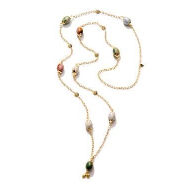 Halsschmuck, Gelbgold, Tamara Comolli OCEAN JASPER Kette