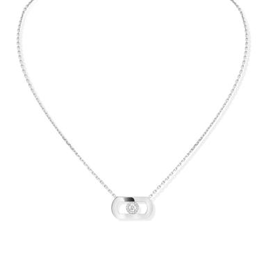 Halsschmuck, Weißgold, Messika So Move Diamantkette