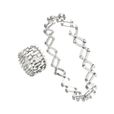 Ringe, Weißgold, Serafino Consoli Serafino Multi-Size Ring und Armband