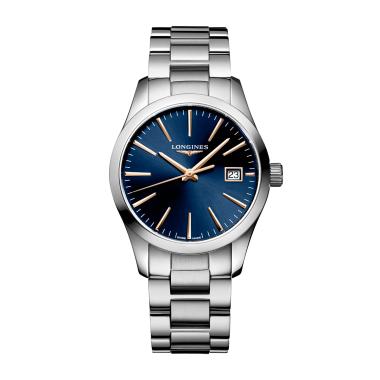 Damenuhr, Quarzwerk, Longines CONQUEST CLASSIC