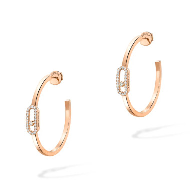 Ohrringe, Roségold, Messika Move Uno Creolen KM