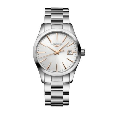 Damenuhr, Quarzwerk, Longines CONQUEST CLASSIC