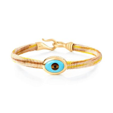 Armschmuck, Textil, Ole Lynggaard Copenhagen Life Armband mit Evil Eye