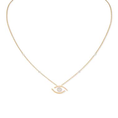 Halsschmuck, Gelbgold, Messika Lucky Eye Halskette