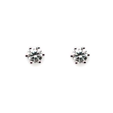 Ohrringe, Weißgold, Juwelier Michels CLASSICS Ohrringe je 0,10 Karat Weißgold