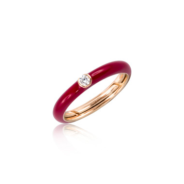         Roségold, Ringe, Adolfo Courrier Bordeaux Ring