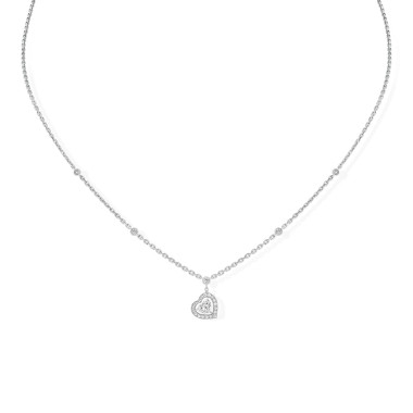         Weißgold, Halsschmuck, Messika Joy Coeur Halskette