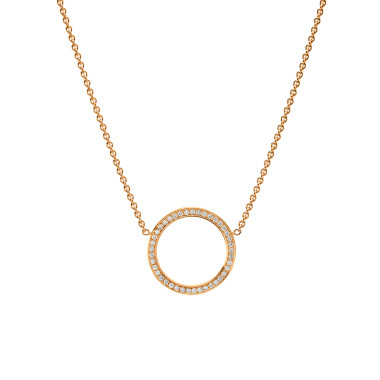         Rotgold, Halsschmuck, Schmuckwerk Saturn Anhänger mit Halskette