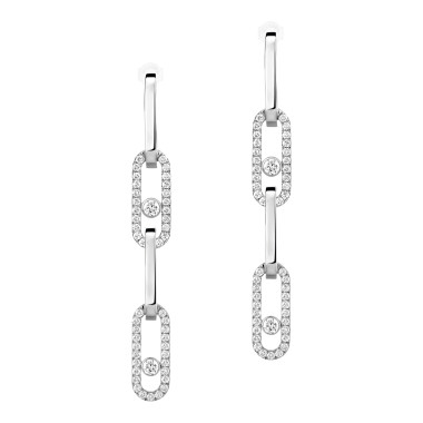         Weißgold, Ohrringe, Messika Move Link Ohrhänger