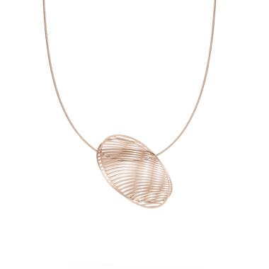 Halsschmuck, Roségold, Niessing Mirage Anhänger oval 