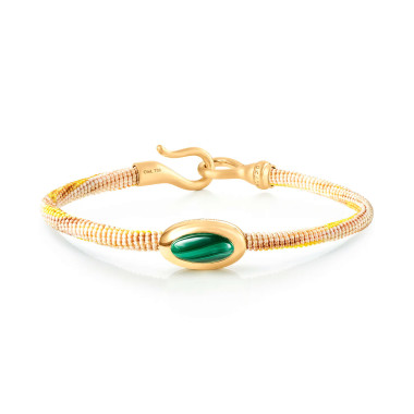         Gelbgold, Armschmuck, Ole Lynggaard Copenhagen Life Armband mit Malachit