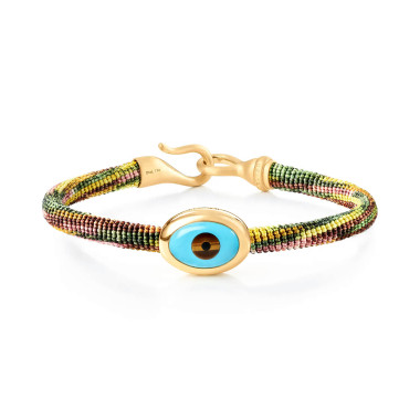         Gelbgold, Armschmuck, Ole Lynggaard Copenhagen Life Armband mit Evil Eye