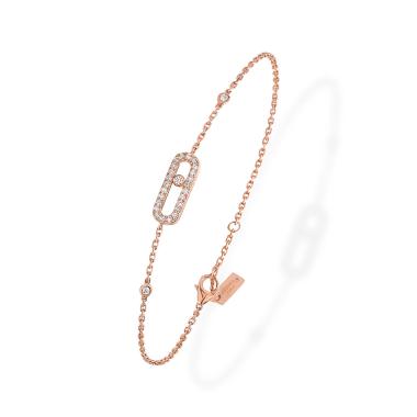 Armschmuck, Roségold, Messika Move Uno Pavé Armband