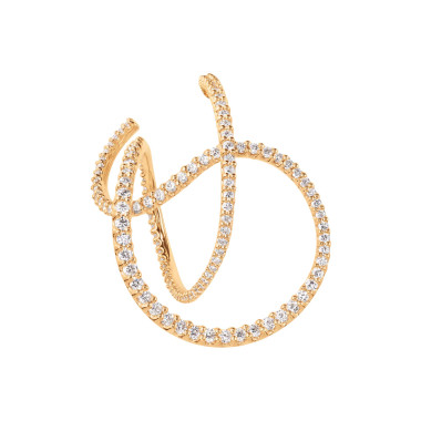 Ohrringe, Gelbgold, Ole Lynggaard Copenhagen Twisted Love Bands Ohrring einzeln