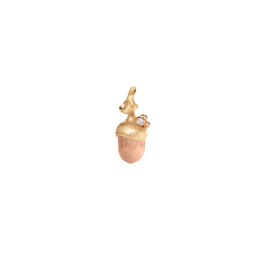         Gelbgold &amp; Roségold, Halsschmuck, Ole Lynggaard Copenhagen Forest Acorn Anhänger klein