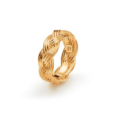Ringe, Gelbgold, Ole Lynggaard Copenhagen Geflochtener Ring Small
