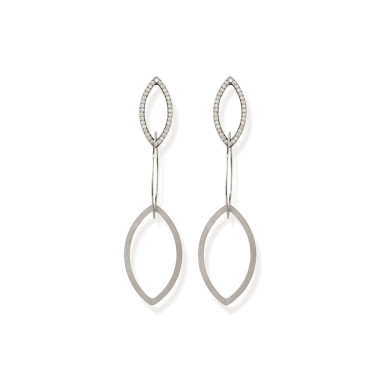         Weißgold, Ohrringe, Niessing Quinta Navette Ohrhänger