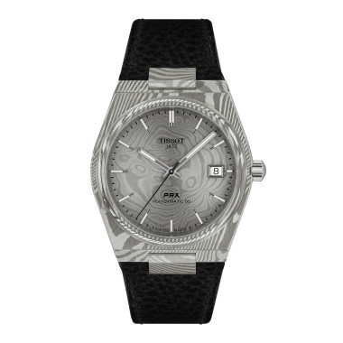         Damen- und Herrenuhr, Automatik, Tissot PRX Damaszenerstahl 38mm