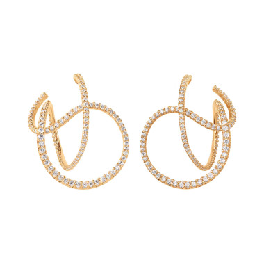         Gelbgold, Ohrringe, Ole Lynggaard Copenhagen Love Bands Twisted Ohrringe