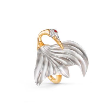Ringe, Weißgold, Ole Lynggaard Copenhagen Cranes Ring Groß