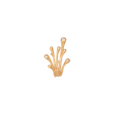         Gelbgold, Ohrringe, Ole Lynggaard Copenhagen BoHo Zweig-Ohrclip klein
