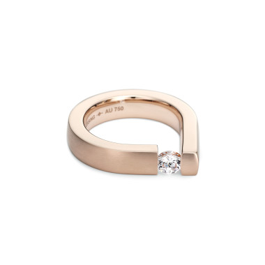 Ringe, Roségold, Niessing Spannring Bauhaus