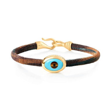         Gelbgold, Armschmuck, Ole Lynggaard Copenhagen Life Armband mit Evil Eye