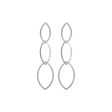Ohrringe, Platin, Niessing Quinta Navette Ohrhänger