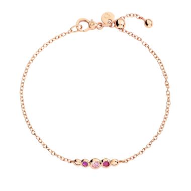 Armschmuck, Roségold, DoDo Armband Bollicine Roségold bunte Steine