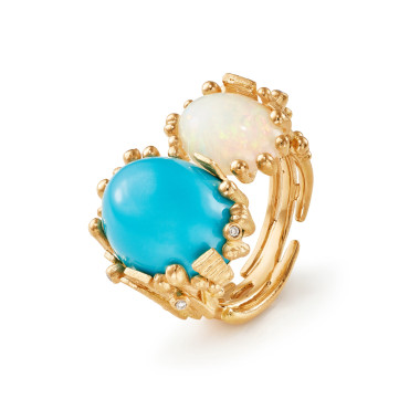         Gelbgold, Ringe, Ole Lynggaard Copenhagen BoHo Doppelring