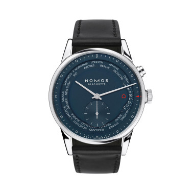 Automatik, NOMOS Glashütte Zürich Weltzeit nachtblau