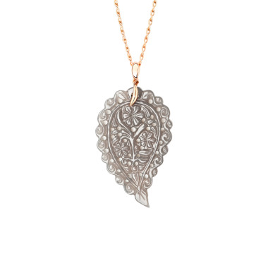         Roségold, Halsschmuck, Tamara Comolli INDIA  Anhänger mit Chalcedon Large