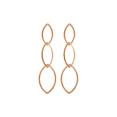 Ohrringe, Rotgold, Niessing Quinta Navette Ohrhänger