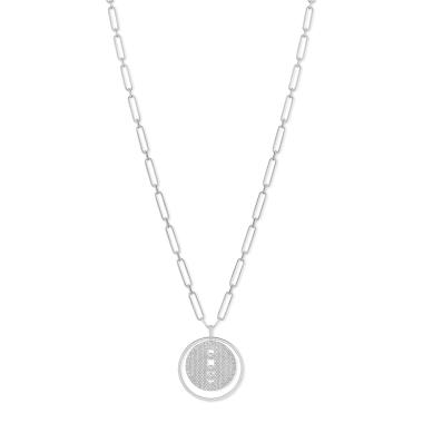 Halsschmuck, Weißgold, Messika Lucky Move Long Pavé GM Collier