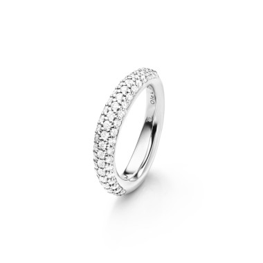         Weißgold, Ringe, Ole Lynggaard Copenhagen Love Ring 4 mit Diamant-Pavé