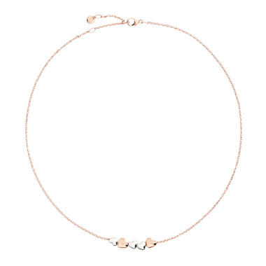 Halsschmuck, Silber, DoDo Halskette Herz aus Roségold und Silber