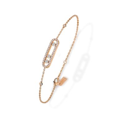 Armschmuck, Roségold, Messika Move Classique Baby Pavé Armband