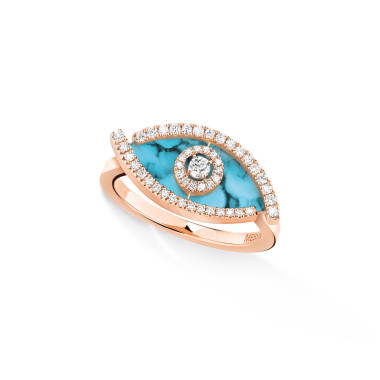         Roségold, Ringe, Messika Lucky Eye Türkis Ring