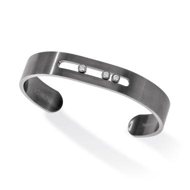 Armschmuck, Titan, Messika Move Titanium Graphite Armreif