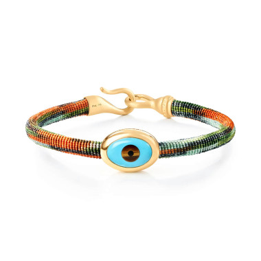         Gelbgold, Armschmuck, Ole Lynggaard Copenhagen Life Armband mit Evil Eye
