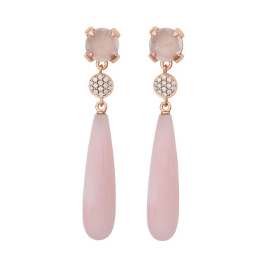 Ohrringe, Roségold, Bron Catch Ohrhänger