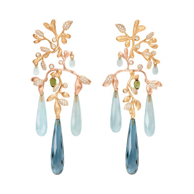         Gelbgold, Ohrringe, Ole Lynggaard Copenhagen Gipsy Ohrringe