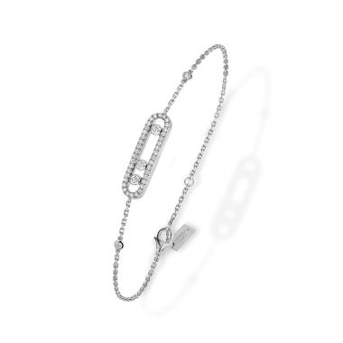 Armschmuck, Weißgold, Messika Move Classique Baby Pavé Armband