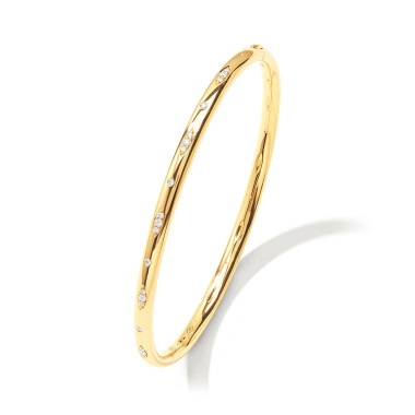 Armschmuck, Gelbgold, Tamara Comolli GYPSY Armspange "Diamant Pavé " medium