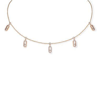 Halsschmuck, Roségold, Messika Move Uno Choker Kette mit Quasten