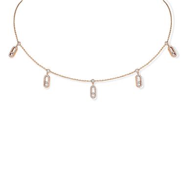 Halsschmuck, Roségold, Messika Move Uno Choker Kette mit Quasten